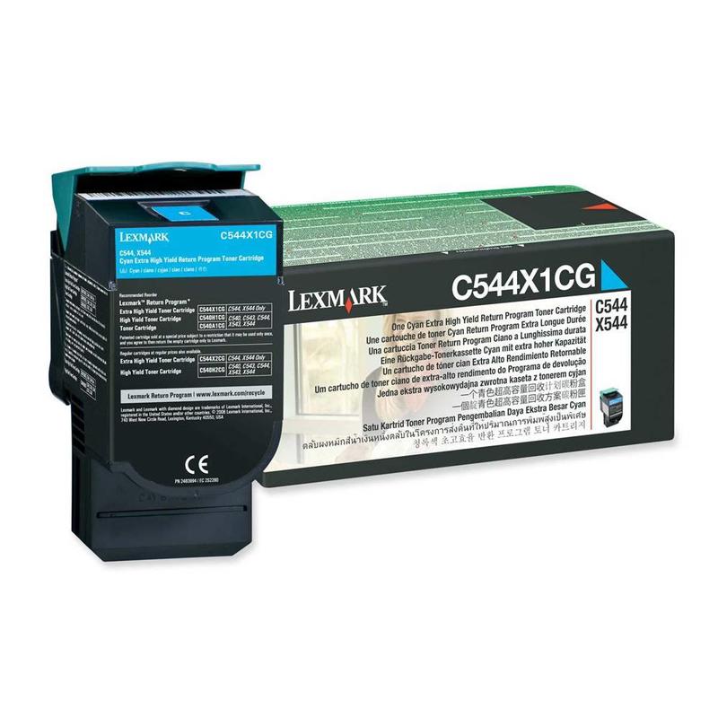 Lexmark C544X1CG藍色超高量碳粉匣 (4K)(含稅開發票)
