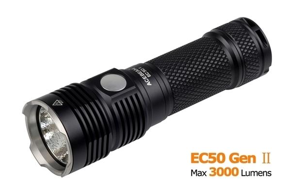 ''高雄批發''ACEBEAM EC50 GEN 2代 XHP70 3000流明強光手電筒內附26650鋰電池 可直充