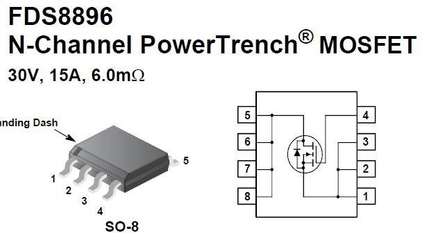 FDS8896 N-Channel MOSFET SOP8(一標 = 15PCS = 80元)