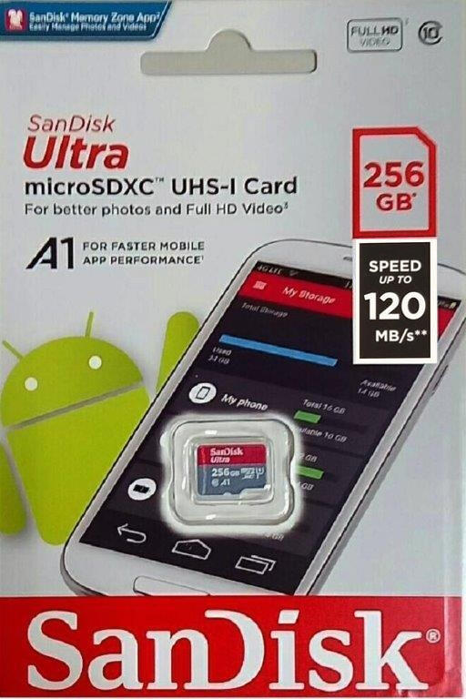 公司貨 SanDisk 256GB Ultra microSDXC TF A1 120MB/s