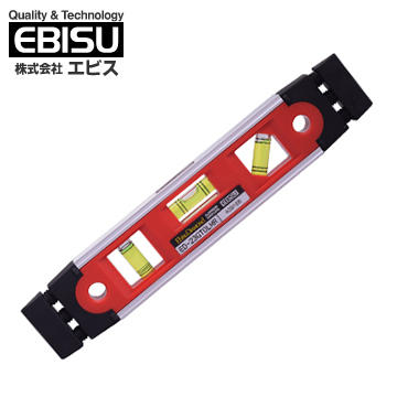 "電筒魔" 日本製 EBISU 耐衝擊水平尺 V型槽測量參考平面  ED-23GTOLMR