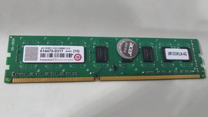 創見 Transcend 4GB DDR3 1333 雙面顆粒 桌上型記憶體