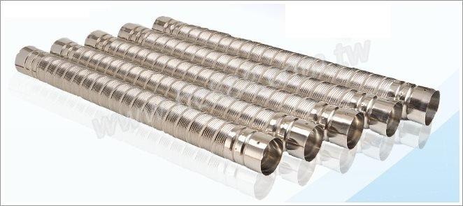 ﹝宏騏 水電 材料 修繕﹞ 強製排氣管 易可彎 304 不鏽鋼 ST單層螺紋自由管 2" 3尺