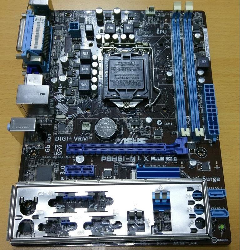 華碩 P8H61-M LX PLUS R2.0全固態電容整合式主機板、外觀品相新 、附檔板【自取優惠價$750】