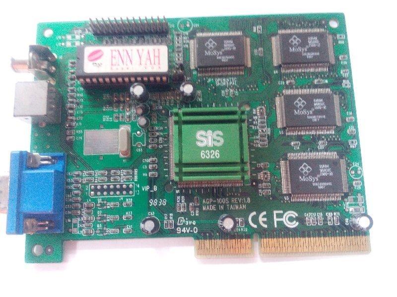 AGP X 2 介面顯示卡 SIS 6326 晶片 TV-OUT4MB 