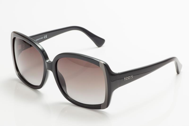 『珍妮妹妹』TOD'S 太陽眼鏡：全新正品，義大利，大眼方型框面，簡約流線鏡腳：TO 40-01B