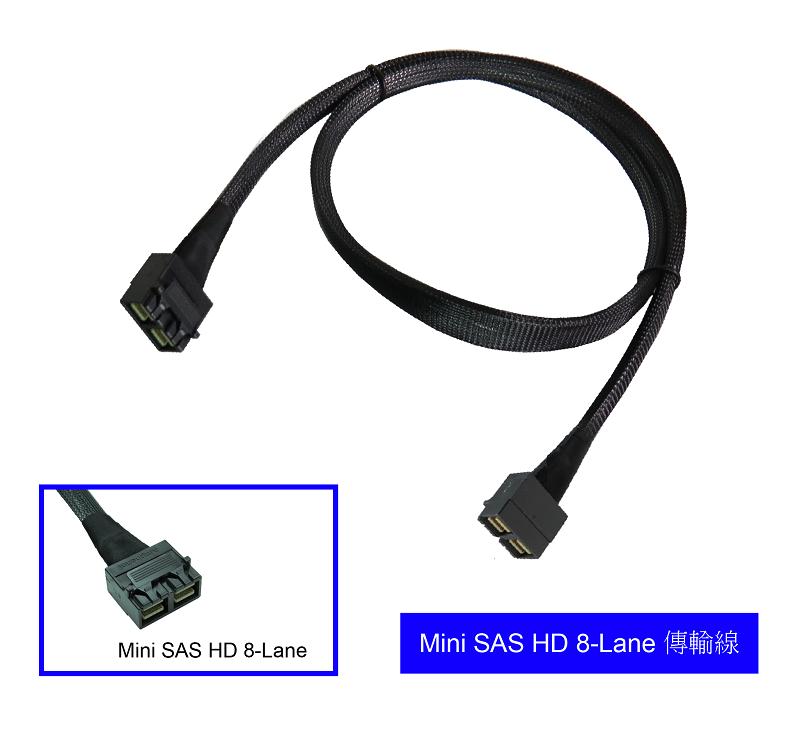 Gen3 Mini SAS HD 8x to Mini SAS HD 8x, 100cm Cable