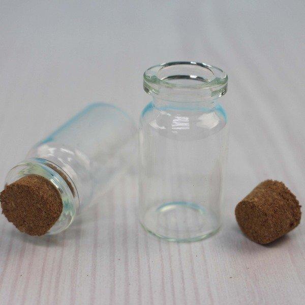 軟木玻璃罐 軟木玻璃瓶 (小型)高40mm/一袋12包入(共24個入){定15} 軟木塞星沙瓶 瓶中信玻璃瓶~3107~