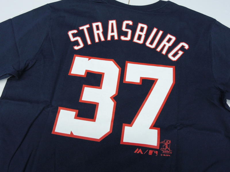 美國職棒大聯盟 MLB 華盛頓國民隊 天才小史 Strasburg #37 背號T恤(6930937-580)