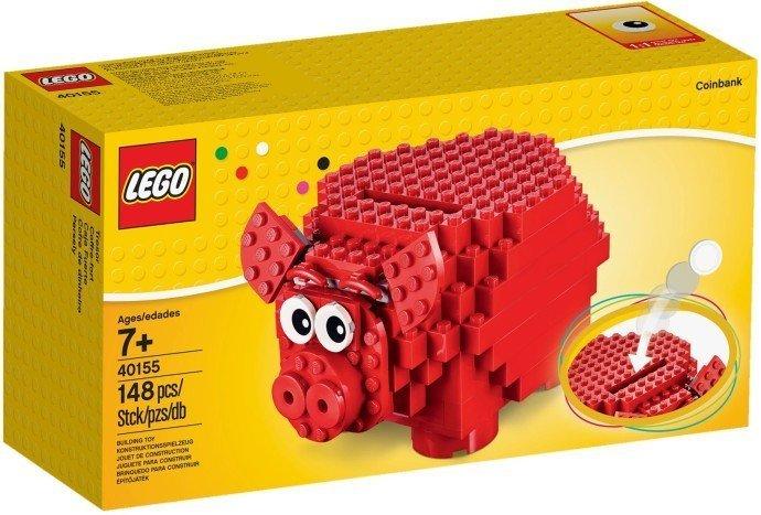 高雄左營(全新壓盒)樂高 LEGO 40155 Piggy Coin Bank 小豬撲滿