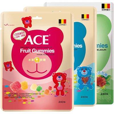 典安大藥局~】【ACE字母、水果、無糖Q軟糖 2入 】比利時進口、 無人工色素防腐劑