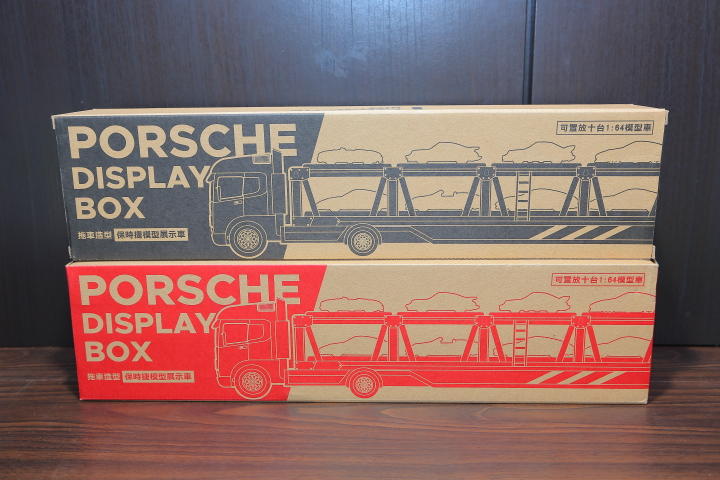 7-11 PORSCHE保時捷經典911系列模型車拖車收藏盒黑色紅色
