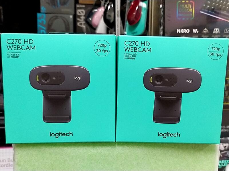 【本店吳銘】 羅技 logitech C270 HD Webcam 網路攝影機 內建麥克風 隨插即用 720p 視訊通話