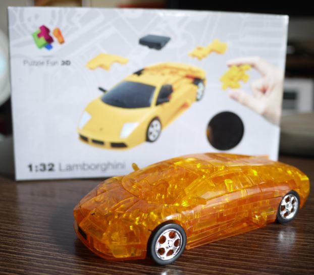 Puzzle Fun 3D 1:32 Lamborghini gelb 藍寶堅尼 3D 拼圖 透明黃色