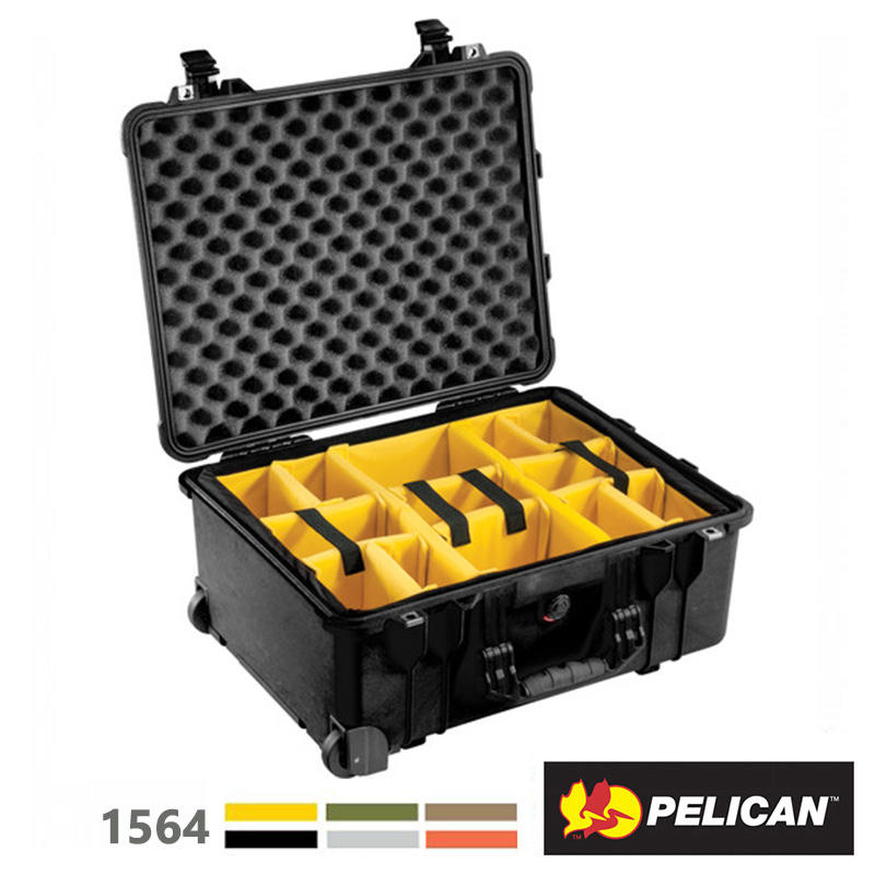 歐密碼 美國 派力肯 PELICAN 1564 氣密箱 含隔層 防撞箱 防水 防爆 防震 防塵 耐衝擊 滑輪