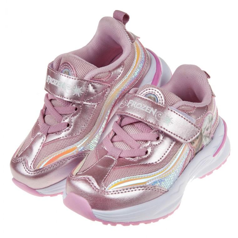 童鞋(16~21公分)Disney冰雪奇緣冰炫煥彩香檳粉兒童運動鞋B9R213G