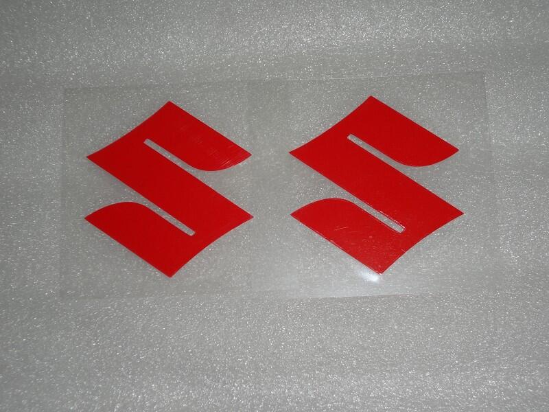 3M貼紙 2入裝 紅色S 字母 SUZUKI 鈴木 裝飾貼紙 車身 安全帽 油箱
