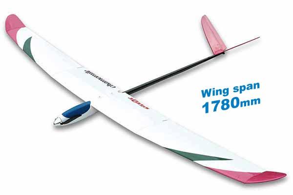 <搞啥飛機>現貨日本OK模型PILOT CHAMOMILE PINK BLACK電動/動力滑翔機V尾翼展1.78米ARF