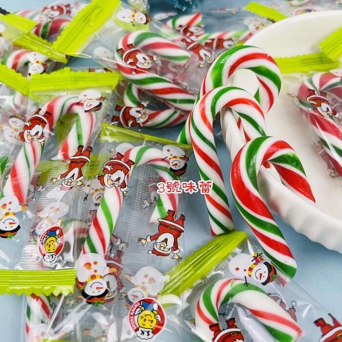 ✿3號味蕾✿🎄聖誕節限定🎄綠袋-SK聖誕小拐杖糖250克︱500克︱量販1000克 聖誕樹裝飾 小拐杖 聖誕糖果