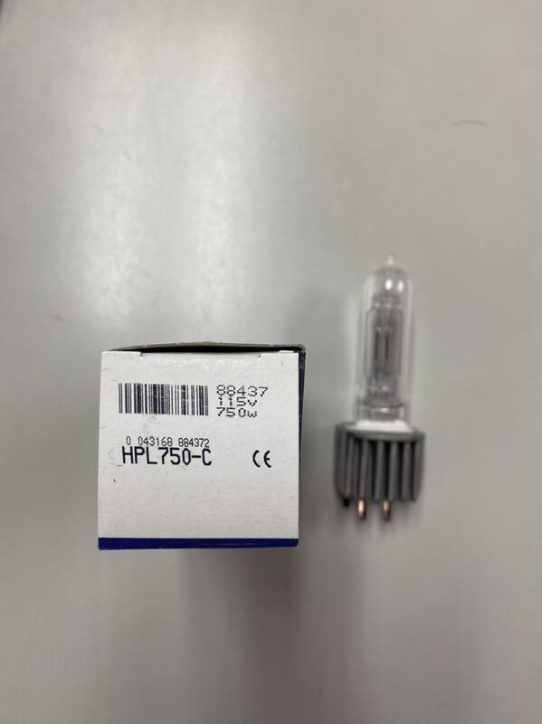 OSRAM SYLVANIA HPL 750/115/X 750W 115V T6 Halogen Bulb – Medium Bi-Pin With Heat Sink, 1500 Hour Life