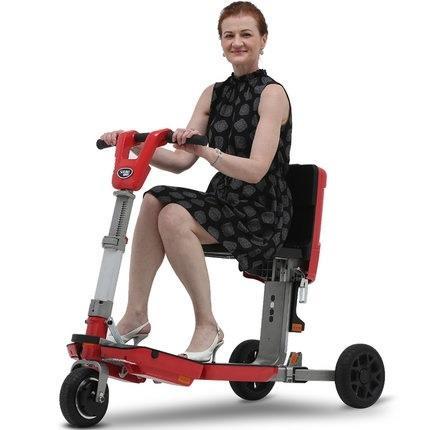 電動 摺疊車 滑板車 充電車 可折疊 老年 老人 電動三輪 代步 車 行李箱 輪椅 可自動收折(可分期)