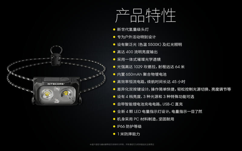 【山道具屋】Nitecore 雙核心升級 NU25-UL 400流明輕量USB充電野跑/登山頭燈(公司貨保固/45g起)