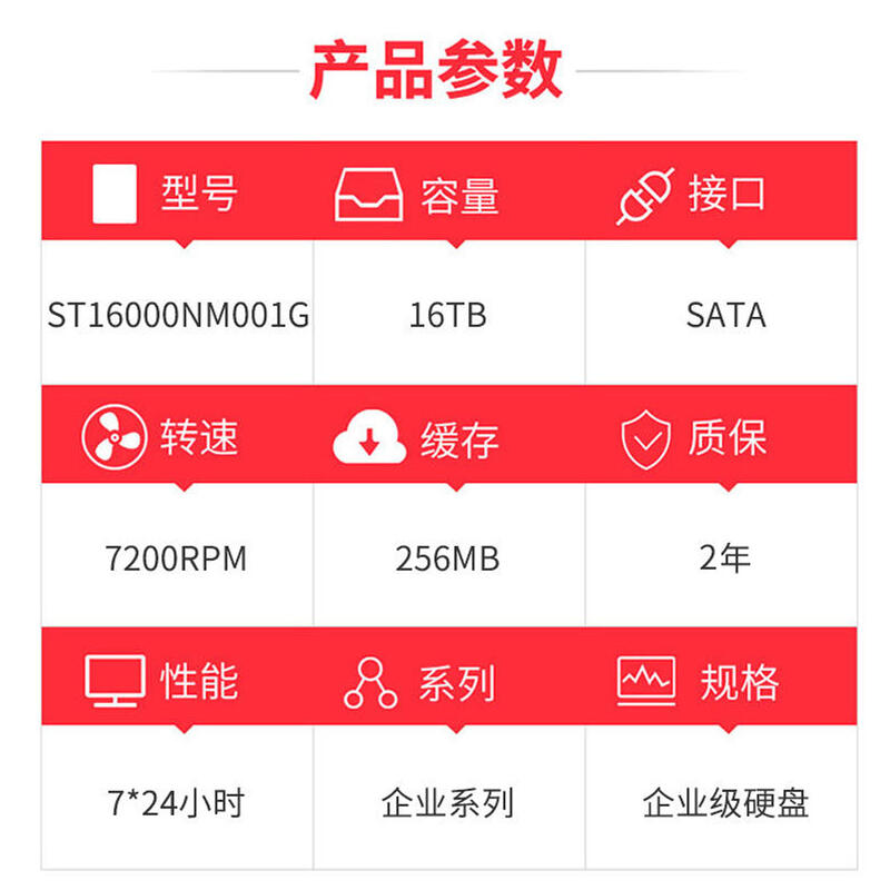 5Cgo【權宇】Seagate希捷銀河sata企業級16T機械儲存CMR垂直儲存ST16000NM000J 2年保 含稅