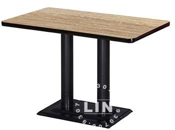 【傢室家具】S907-16餐桌719大雙圓黑腳餐桌