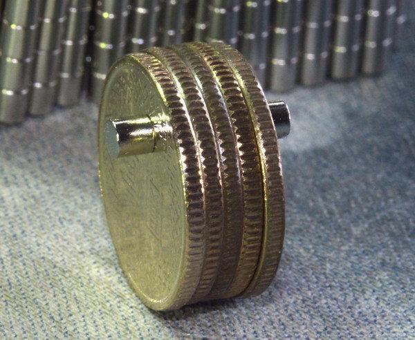 ■萬磁王■釹鐵硼強力磁鐵-圓形迷你磁鐵3mmx3mm-可吸五枚硬幣