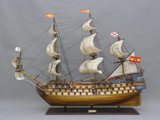帆船模型 【聖菲律普號  SAN FELIPE 】 模型帆船  古帆船模型  118cm(L)