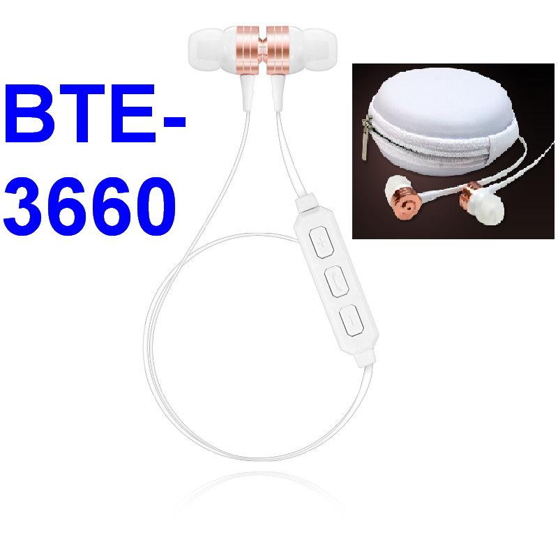 愛批發【可刷卡】KINYO BTE-3660 藍芽耳機 立體聲 耳機麥克風 吸磁式 附收納包 運動型 可通話 可音樂