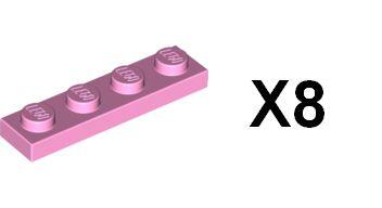 全新LEGO樂高薄板 3710 6002148 亮粉紅 Bright Pink Plate 1x4 (8個) E02