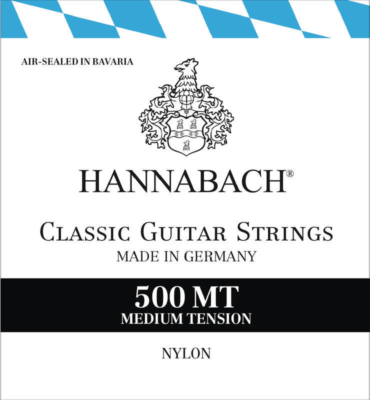 【恩心樂器批發】德國製 HANNABACH 500MT 500 古典吉他弦 尼龍弦 中張力 一般張力 公司貨原廠包裝