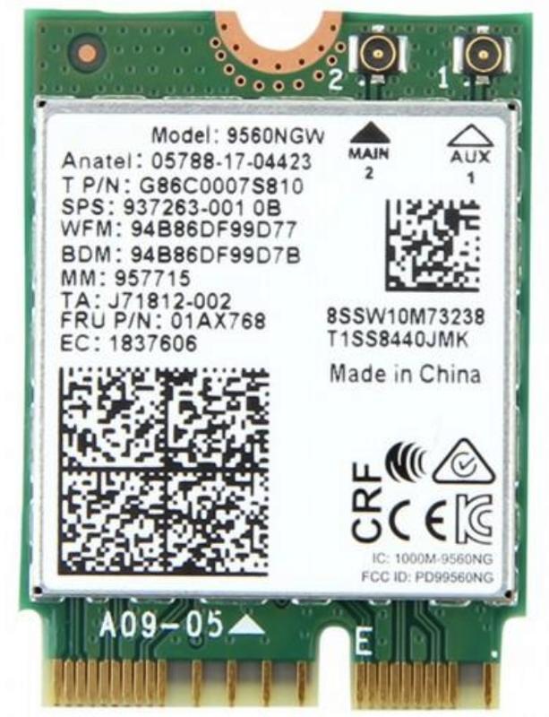 Intel 網卡 Wireless ac 9560 + 藍芽5.0 無線雙頻網卡 官方正式版 現主時650 青菜賣!