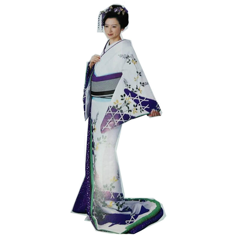 踊り衣装高級裾引衣装紫白綾おどり日本舞踊舞台衣装| 露天市集| 全台