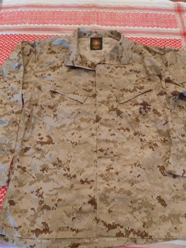 全新 USMC DESERT MARPAT 美國陸戰隊公發沙漠數位迷彩上衣 M-R