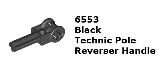 【磚樂】LEGO 樂高 6553 4107765 Pole Reverser Handle 黑色 十字軸附接頭連接器