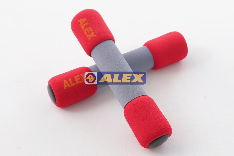 現貨.台中市可自取.ALEX(護具專業第一品牌) 韻律啞鈴 3LB(紅色)(1.4KG)2支的重量