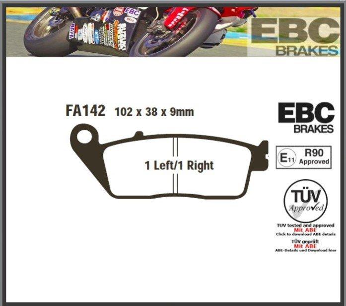 TL機車雜貨店】EBC Brakes Pad (FA142HH)前剎車皮來令片HONDA CBR250RR