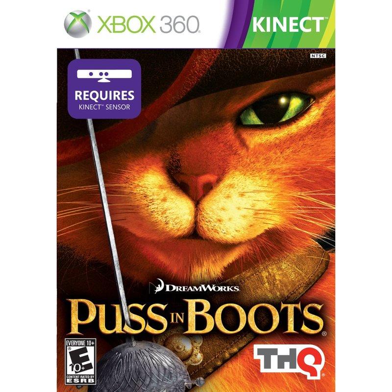 【電玩販賣機】全新未拆 XBOX 360 鞋貓劍客(Kinect必須) -英文美版- Puss in Boots 史瑞克