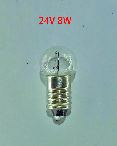 『快速出貨』24V 8W 螺旋 小燈泡 E10 實驗指示燈泡 螺口24V燈珠 電學實驗老式手電燈泡