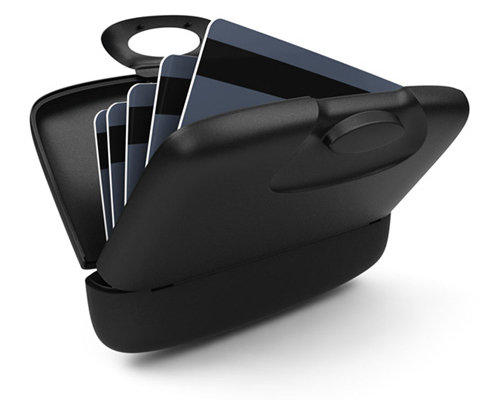 Capsul 萬用隨身夾 (經典黑)，來自加拿大的好設計! 可裝零錢鑰匙、名片。圓滑硬殼聚丙烯材質