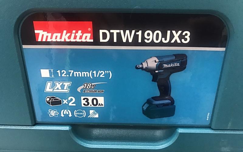 Makita 18V 衝搫套筒板手 DTW190JX3 3.0AH 附套筒組 接桿 工具箱