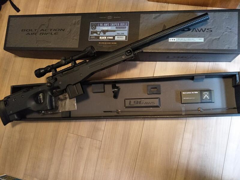 【軍火狂人】已售  MARUI L96 AWS 黑色 手拉 空氣槍 日本原裝進口 馬牌 狙擊槍 BB槍 生存遊戲