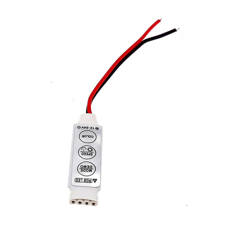 直流5-24V 微型超薄控制器 簡易3鍵 調整速度 亮度 RGB控制器 燈帶控制器