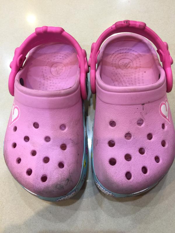 女童鞋 Crocs moonstar 白雪公主鞋的15號共3雙 二手出清200
