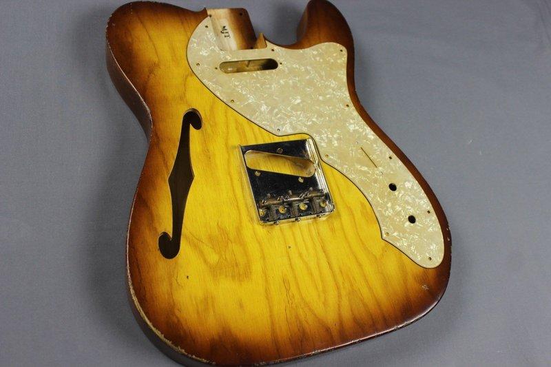 MJT Fender Thineline Honey Sunburst吉他琴身(Nocaster Telecaster)