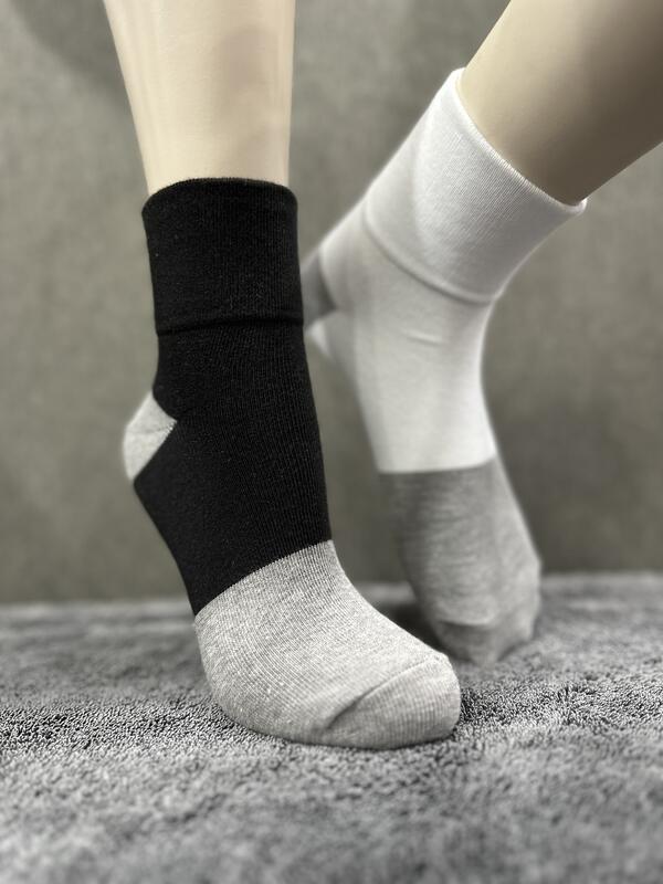 【群益襪子工廠】竹炭寬口襪2雙入；襪子、竹碳襪、竹炭襪、1/2長襪、薄襪、厚襪、運動襪、除臭襪、吸汗、透氣、長襪