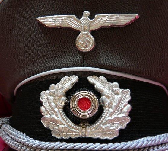 WWII 二戰德軍 國防軍帽徽 隆美爾帽徽  橡葉帽徽