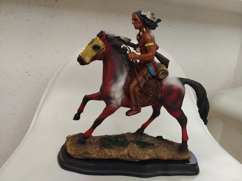 美國GSC精緻雕塑 跨馬持鎗的印地安戰士Native American Collectible系列